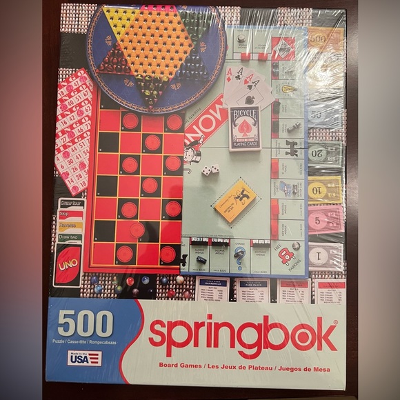 springbok Other - Puzzle factory sealed 500 pieces with a theme of board games by Springbok